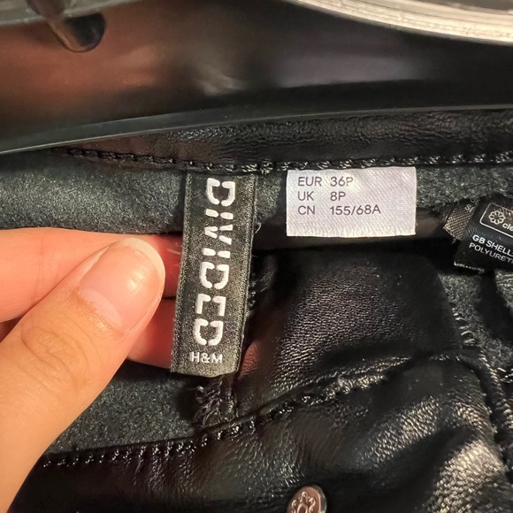 H&M Black Leather Pants - Picture 2 of 2